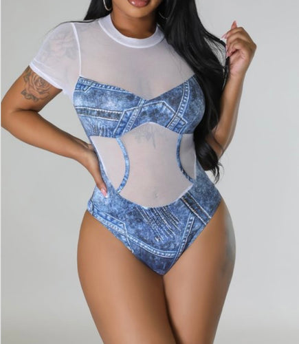 Denim Illusion Bodysuit