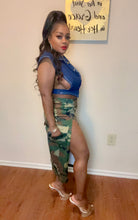 Side Slit Camouflage Skirt