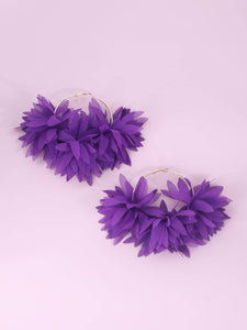 Flower Hoop Earrings