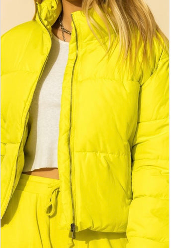 Lime Puffer Jacket