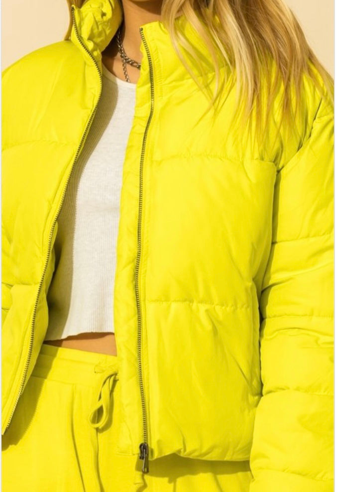 Lime Puffer Jacket