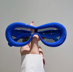 Oval Thick Frame Sunglasses