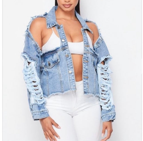 Distressed Denim Jacket